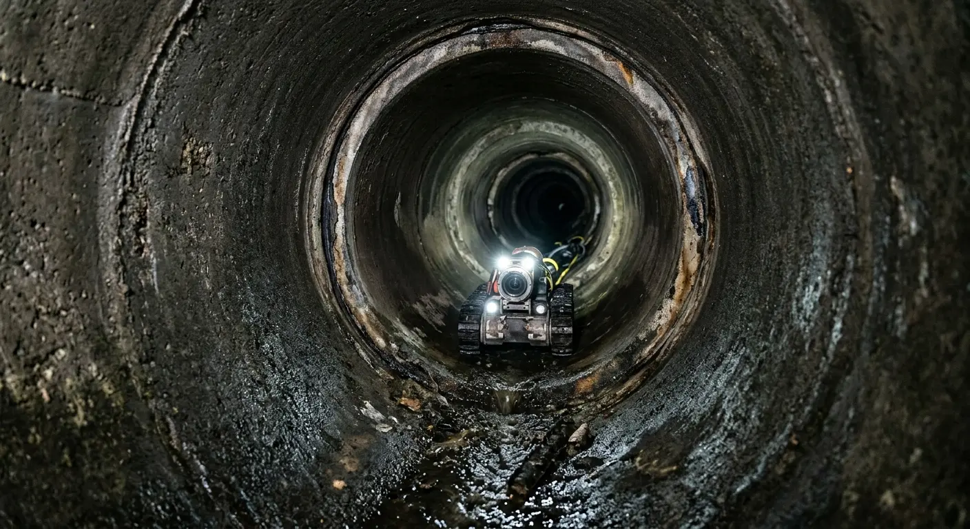 Robotic sewer camera inspecting pipe interior for Sewer Line Cleaning in Park Ridge
